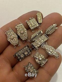 Lot Old Clasp In Sterling Silver Nine Of Stock Somewhat Dated Most Beautiful In True
