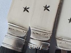 Lot of Antique 18th-Century Solid Silver and Ebony Knives