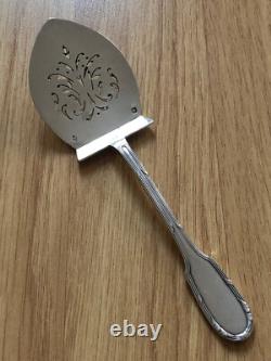 MAGNIFICENT antique SIFTING SPOON in SOLID SILVER Widow COMPERE