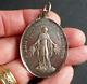 Miraculous Medal Solid Silver Vintage Antique From France Signed Pendant