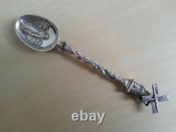 Magnific Rare Set 12 Old Small Cuilles Moulin Dutch Silver