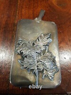 Magnificent And Very Old Ball Book Silver Massif Bird Flower Sterling