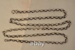 Magnificent Antique Solid Silver Pocket Watch Chain