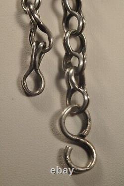 Magnificent Antique Solid Silver Pocket Watch Chain