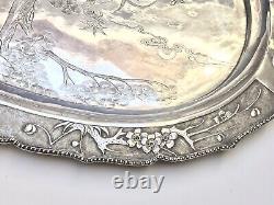 Magnificent Large Antique Chinese Export Silver Plate