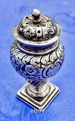 Magnificent Old Fire-parfum In Solid Silver English Punch