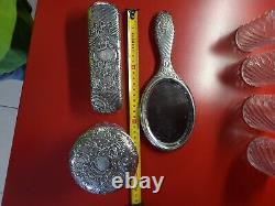 Magnificent Old Solid Silver Toiletry Kit Poisonns G B