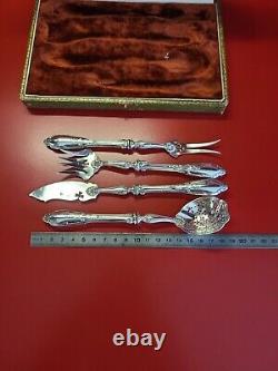Magnificent antique solid silver Minerve service for sweet treats.