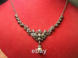 Magnifique Ancien Collier Serti De Diamants Taille Rose Epoque 19th