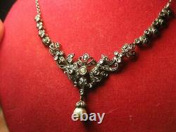 Magnifique Ancien Collier Serti De Diamants Taille Rose Epoque 19th