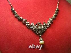 Magnifique Ancien Collier Serti De Diamants Taille Rose Epoque 19th