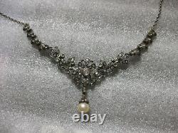 Magnifique Ancien Collier Serti De Diamants Taille Rose Epoque 19th