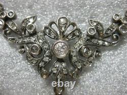 Magnifique Ancien Collier Serti De Diamants Taille Rose Epoque 19th