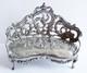 Miniature Sofa Bench Furniture In Solid Silver, Antique, 39 G