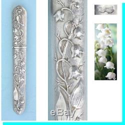 Muguet Old Needle Case Silver Needle Couture Antique Lily Valley Case