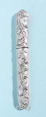 Muguet Old Needle Case Silver Needle Couture Antique Lily Valley Case