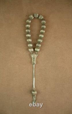 Muslim Chain Of Prayer Old Tesbih In Massive Silver