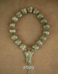 Muslim Chain Of Prayer Old Tesbih In Massive Silver