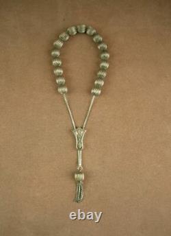 Muslim Chain Of Prayer Old Tesbih In Massive Silver