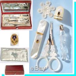 Nacre Palais Royal Old Sewing Kit Sewing Antique Sewing Scissors