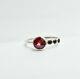 Natural Certified Silver Massive 3ct Red Grenat Handmade Ancient Elle Ring Us12