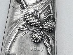 Necessary writing set ancient sterling silver 800 hallmarks ARO box 19th century