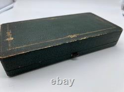 Necessary writing set ancient sterling silver 800 hallmarks ARO box 19th century