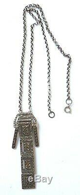Necklace Necklace Art Deco Silver Necklace Silver Jewel Old To 1925