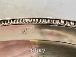 OLD BEAUTIFUL SMALL OVAL SOLID SILVER PLATE TRAY 28.5/16.5 cm 236g