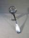 Old Beautiful Solid Silver Sugar Spoon, Filet Pattern, 19th Century