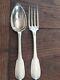 Old Cutlery Solid Silver Spoon + Fork Vieillard Hallmarks