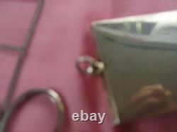 OLD DOUBLE SILVER PICTURE FRAME ENGLISH LONDON SILVERSMITH COHEN and SOLOMAN