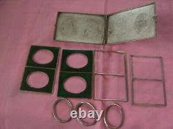 OLD DOUBLE SILVER PICTURE FRAME ENGLISH LONDON SILVERSMITH COHEN and SOLOMAN