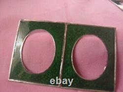 OLD DOUBLE SILVER PICTURE FRAME ENGLISH LONDON SILVERSMITH COHEN and SOLOMAN