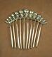 Old Solid Silver Hair Comb Diamond Marked Minerve Xixth Century