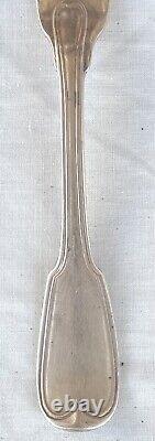 OLD STERLING SILVER FORK FARMERS GENERAL MONOGRAM GL 18TH CENTURY