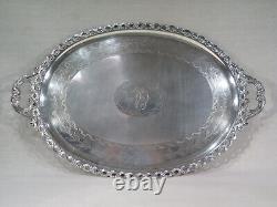 Odio Paris Old Large Solid Silver Service Tray Second Empire Period