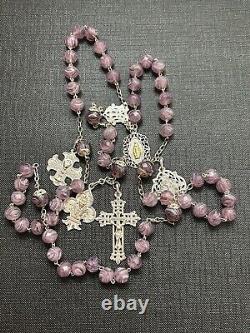 Old Agate Stone and Solid Silver Rosary