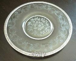 Old Appearance Plate Cristal Grave Silver Massif, Xixeme, Roses, Roses