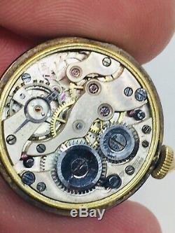 Old Art Deco Sterling Silver Enamel Blue Guilloche Ball Watch Pendant