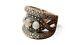 Old Art Deco Solid Silver Ring With Opals & Marcasites Size 59 (1.8 Mm)