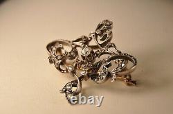 Old Art Nouveau Gold Silver Gold Brooch