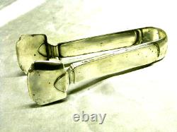 Old Asparagus Tongs Solid Silver with Sugar Icing Stamp