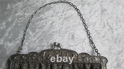 Old Ball Bag Solid Silver Minaudière 19th S. Silver Handbag