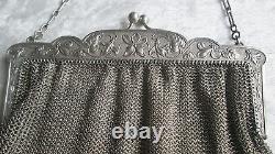 Old Ball Bag Solid Silver Minaudière 19th S. Silver Handbag