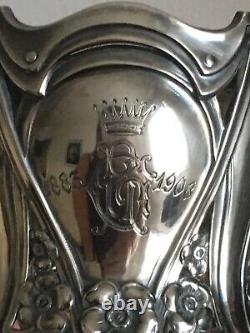 Old Basket In Solid Silver Art New Comtal Crown