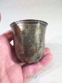 'Old Beautiful Round Bottom Solid Silver Cup from the 18th Century Farmers General'