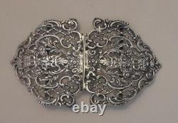 Old Belt Buckle In English Massive Silver