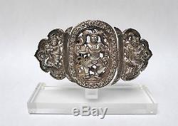 Old Belt Buckle Sterling Silver 19th Century Burma