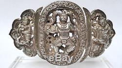 Old Belt Buckle Sterling Silver 19th Century Burma